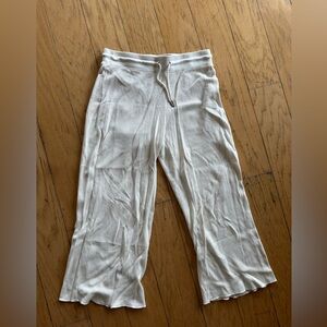 Mate the Label Cream cropped waffle sweats